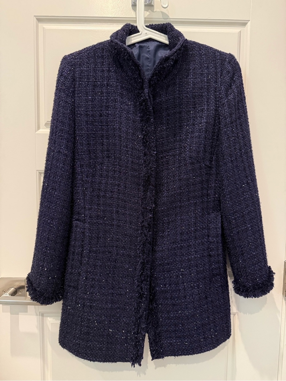 Women’s Purple/Navy Tweed Coat